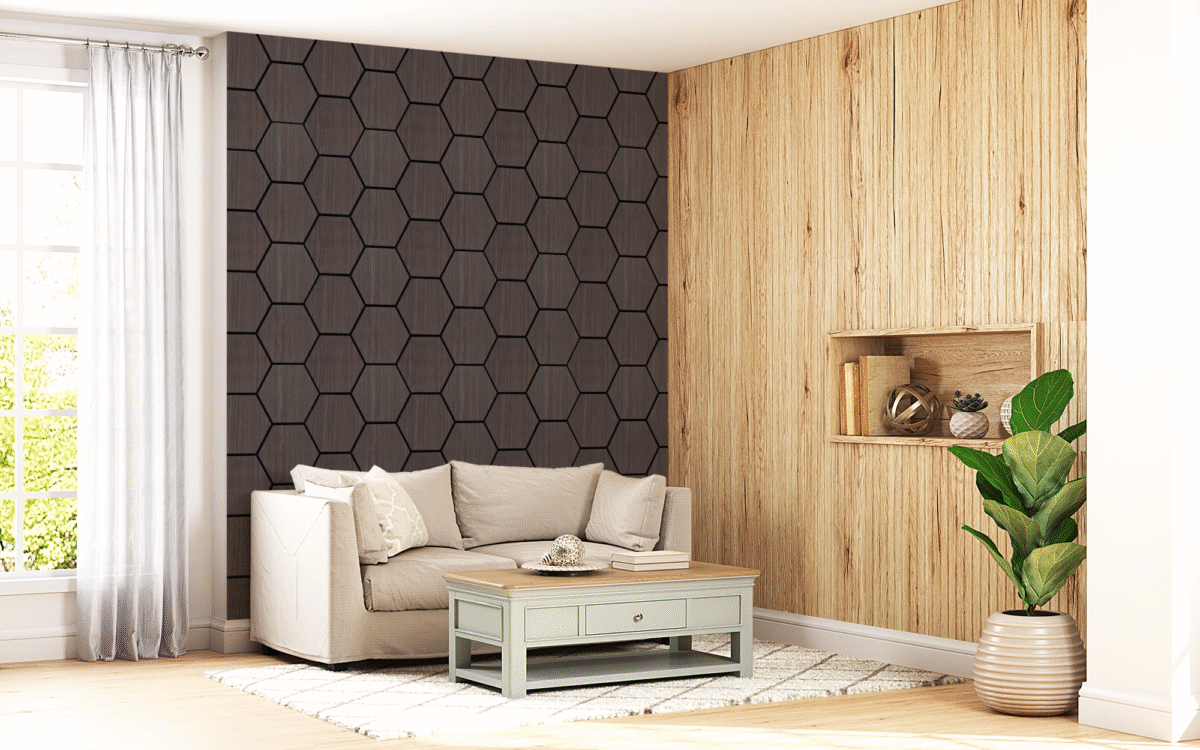 Hexagon Smoke Walnut - Image 2