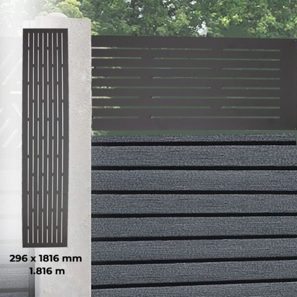 Fence Aluminum Decor - Black (GF105)