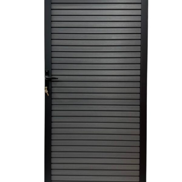 Fence Gate - Fluted Grey