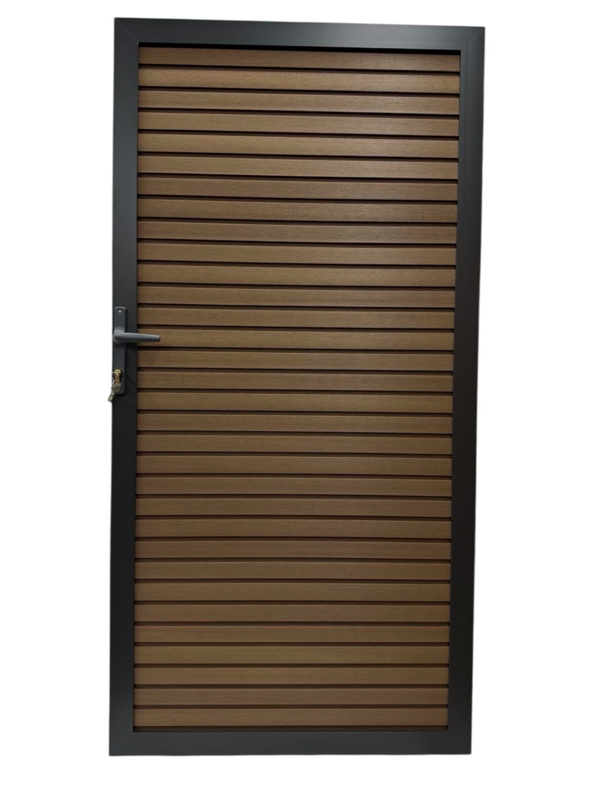 Fence Gate - Fluted Light Brown - Image 1