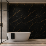 Gold Black Marble Shower Panel - Image 4