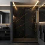 Gold Black Marble Shower Panel - Image 2