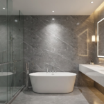 Shower Panel Concrete Marble - Image 3