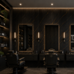 Acoustic Wood Panel Black Gold Marble - Image 2