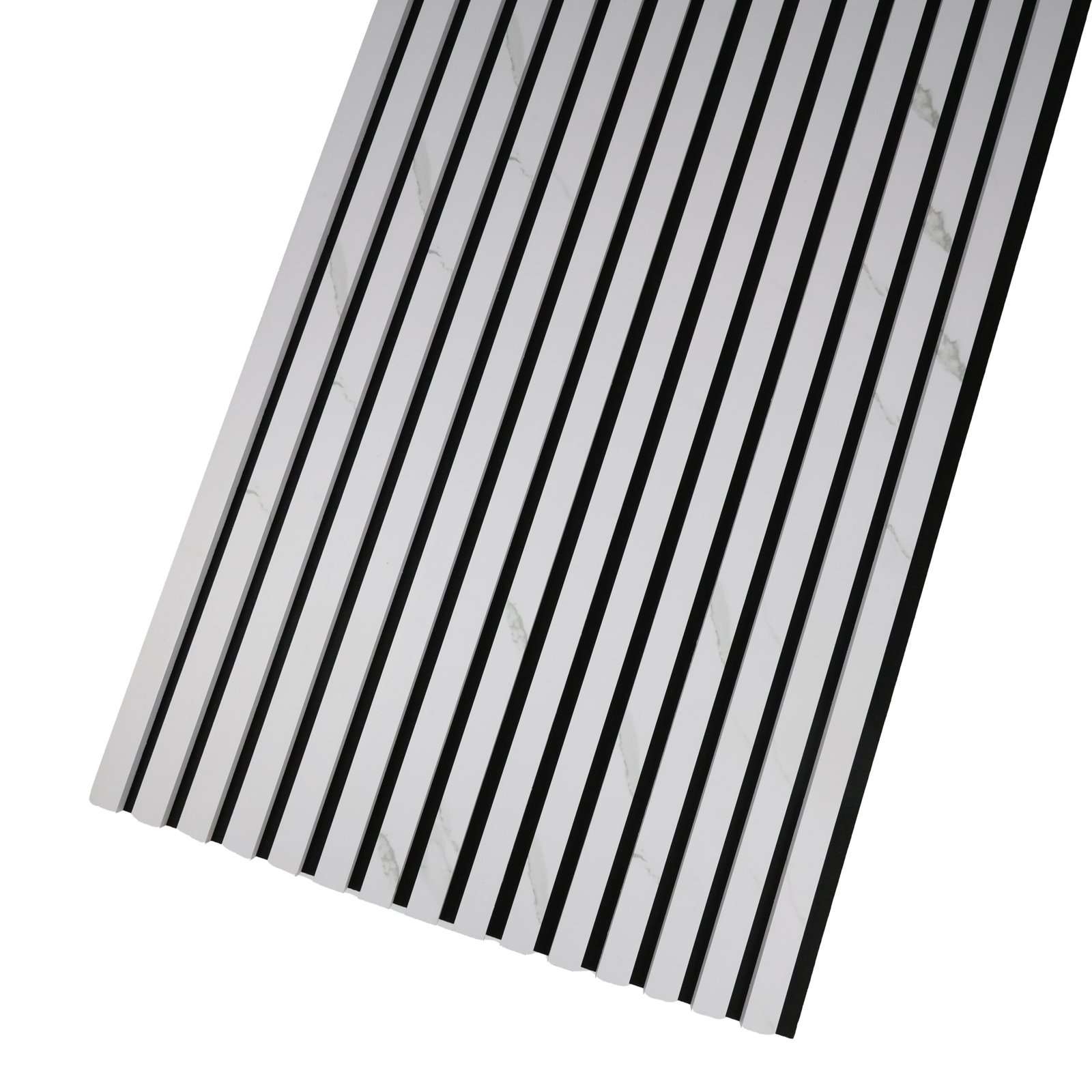 white marble Acoustic Wood Panel White Marble - Image 1