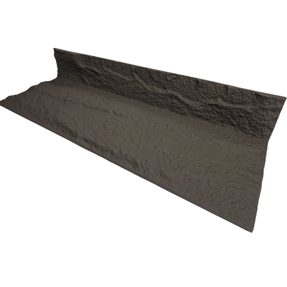 space black corner 120x40x2cm 3D PU Stone Space Black Corner - Image 1