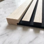 Acoustic Slat Wall End Cap Trim White Oak - Image 2